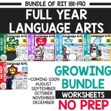 NEW!! Growing Bundle: Worksheets English Language Arts RIT