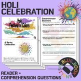 Holi Celebration Reader | Spring Time Comprehension Questions