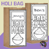 NEW! Holi Powder Brown Paper Bag Craft | Coloring Activity