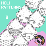 NEW! Holi Powder Patterns | Holi Coloring Sheets