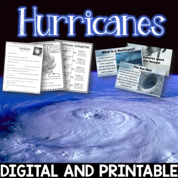 Preview of Hurricanes - Editable PowerPoint / Printables / Distance Learning