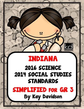 Preview of Indiana Standards: Simplified for Third Grade Science and Social Studies