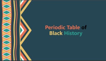 Preview of NEW Interactive Periodic Table of Black History (Feb)