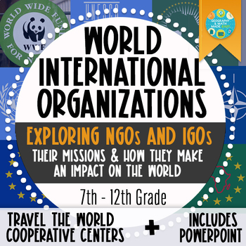 Preview of NEW! World International Organizations Carousel— Geography, Government, Civics