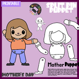 NEW! Mom Split Pin String Puppet Craft | Mother's Day Colo