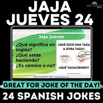 Preview of NEW Jokes in Spanish Bell Ringers Jaja jueves 2024 Spanish Joke of the Day