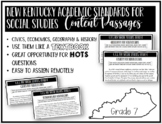 NEW Kentucky Academic Standards for Social Studies, Conten