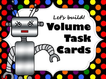 Preview of Let's Build! Volume Task Cards