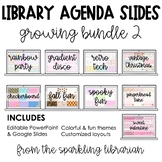 NEW Library Agenda Slides Growing Bundle 2 | PowerPoint & 