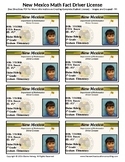NEW MEXICO Math Driver's License - Math Fact Incentive Program -TEMPLATE - FREE