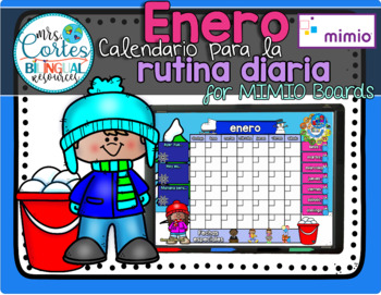Preview of Morning Calendar For MIMIO Board - Enero (Invierno)