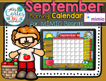 Preview of Morning Calendar For MIMIO Board - September (Apples)