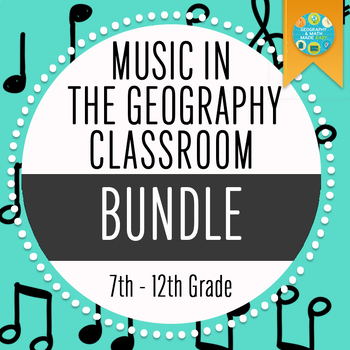 Preview of NEW! Music in the Geography Classroom + 3 Freebies