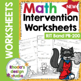 NEW: Math Practice Worksheets NWEA MAP Prep RIT Band 191-200 Testing