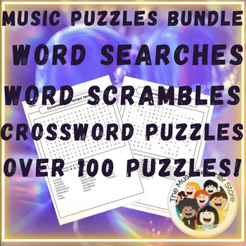 Preview of 100+ Music Puzzles!  Save BIG on 100+ Word Searches, Crosswords, Scrambles!