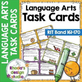 Preview of NEW: NWEA MAP Prep Language Arts Practice Task Cards RIT Band 161-170 Testing