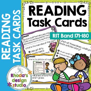 Preview of NEW: NWEA MAP Prep Reading Practice Task Cards RIT Band 171-180 Testing