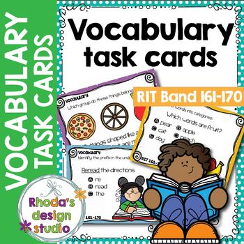 Preview of NEW: NWEA MAP Prep Vocabulary Practice Task Cards RIT Band 161-170 Testing