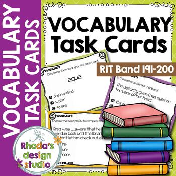 Preview of NEW: NWEA MAP Prep Vocabulary Practice Task Cards RIT Band 191-200 Testing