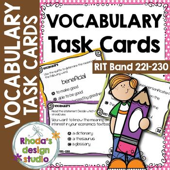 Preview of NEW: NWEA MAP Prep Vocabulary Practice Task Cards RIT Band 221-230 Testing