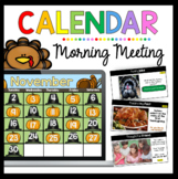 November digital calendar - Kindergarten morning meeting -