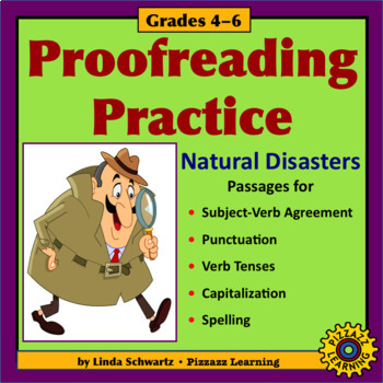 Preview of PROOFREADING PRACTICE: NATURAL DISASTERS • GRADES 4-6