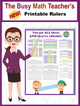 printable rulers bundle inch and centimeters distance learning