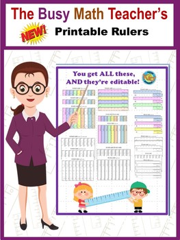 Preview of Printable Rulers BUNDLE! Inch AND Centimeters (Distance Learning)