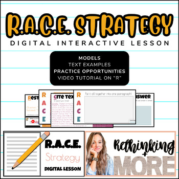 Preview of NEW R.A.C.E. Strategy INTERACTIVE & DIGITAL Lesson ***GOOGLE SLIDES™️***