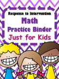NEW RTI Math Practice Binder Just for Kids Gr. 4-6 GREAT F
