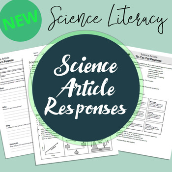 Preview of Science Article Response Worksheets