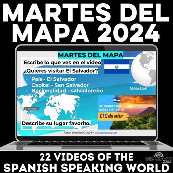 Preview of NEW Spanish Speaking Countries Bell Ringers Travel Videos martes del mapa 2024