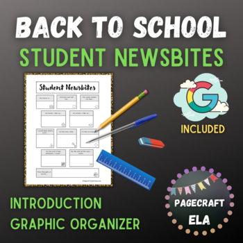 Preview of Back to School | Introduction Activity | Graphic Organizer | Editable
