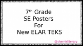 NEW TEXAS TEKS ELAR CLASSROOM POSTERS -- COLOR-CODED -- 7th Grade