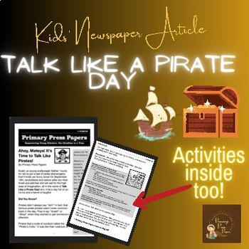 Preview of NEW Talk Like a Pirate Day: Latest Reading Compression & FUN Activities for Kids