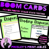 NEW Texas STAAR Reading Response Questions Fiction Poetry 