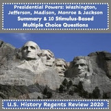 NEW U.S. REGENTS UNIT REVIEW Presidential Powers Summary &