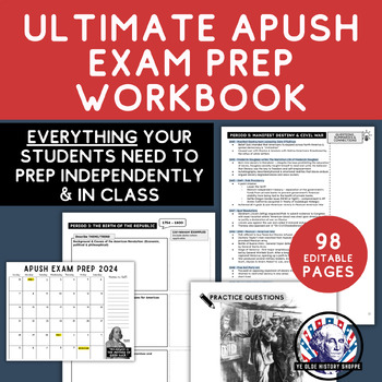 Preview of NEW: Ultimate AP® US History Exam Review Workbook & PPT - APUSH Exam Prep