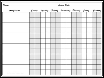 Preview of NEW!! Weekly Piano Practice Chart