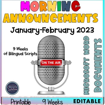 Preview of NEW YEAR 2024 Morning Announcements Scripts for Jan Feb | Bilingual Scripts