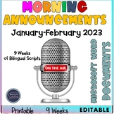 NEW YEAR 2024 Morning Announcements Scripts for Jan Feb | 