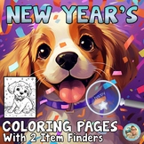 NEW YEARS 2024 Coloring Pages | Sheets | New Year Activities