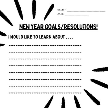 Preview of NEW YEAR GOALS/RESOLUTIONS - CARDS