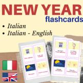 NEW YEAR ITALIAN FLASH CARDS | Italian flashcards New Year