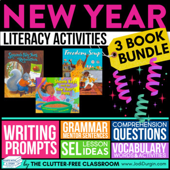 Preview of NEW YEAR READ ALOUD ACTIVITIES reading comprehension picture book companion 2023