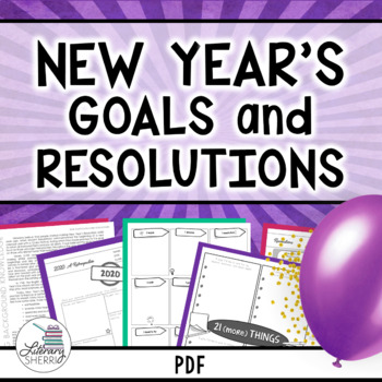 Preview of NEW YEAR'S ACTIVITIES - Goal Setting, Student Reflection, Writing Prompts