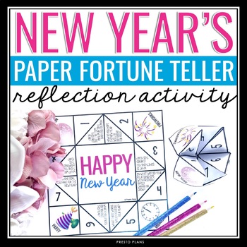 Preview of New Year's Activity - Folding a Paper Fortune Teller New Year Reflection Game