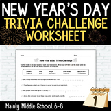 NEW YEAR'S DAY Trivia Challenge Worksheet