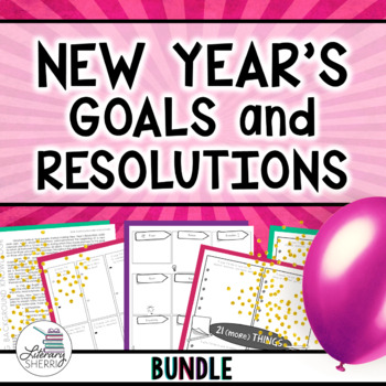 Preview of NEW YEAR: Goals, Resolutions, Reflection, Writing Prompts BUNDLE (2022)
