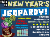 NEW YEAR'S JEOPARDY! Interactive Gameboard, Text & Visuals